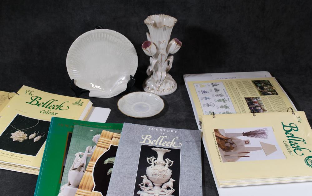 BOX LOT OF BELLEEK COLLECTABLES: