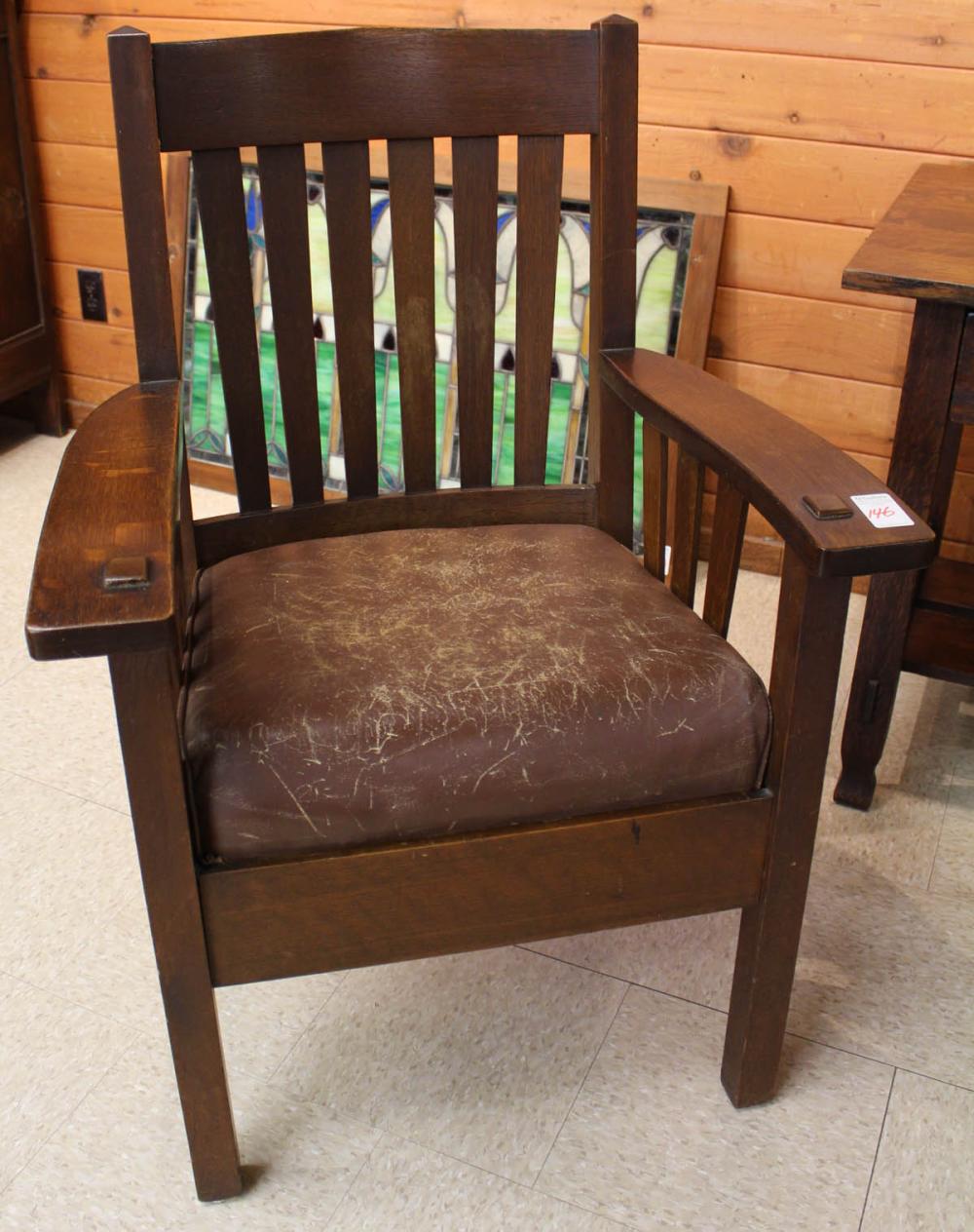 AMERICAN CRAFTSMAN OAK ARMCHAIRAMERICAN