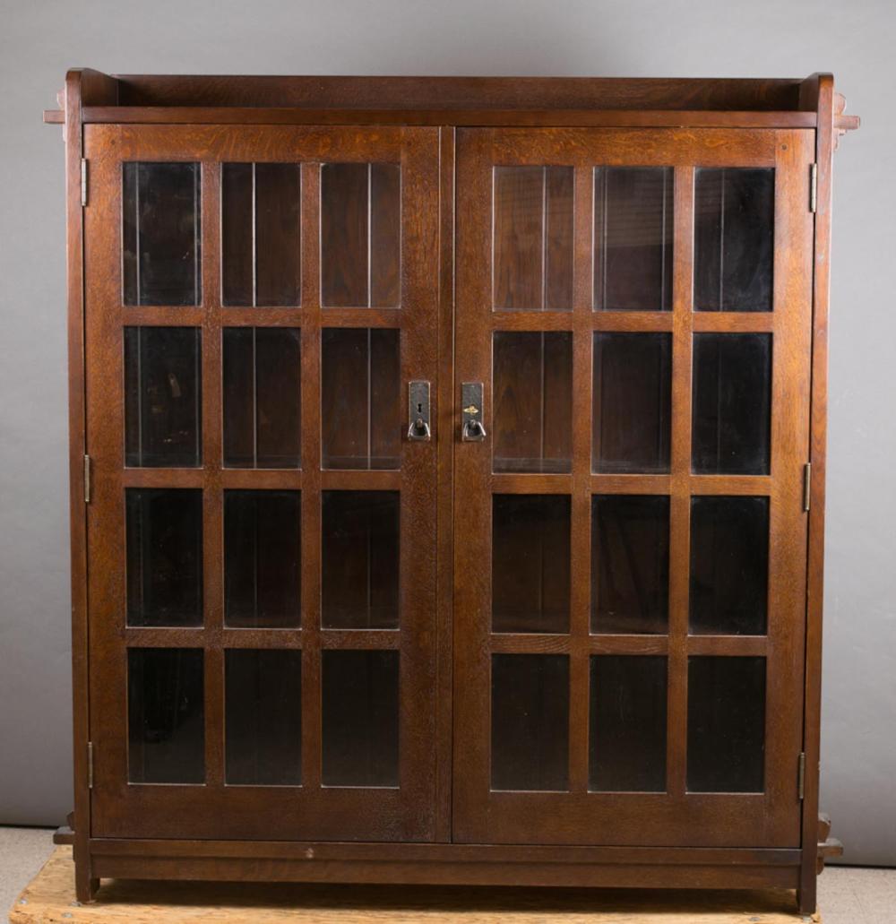 STICKLEY OAK CABINET BOOKCASESTICKLEY