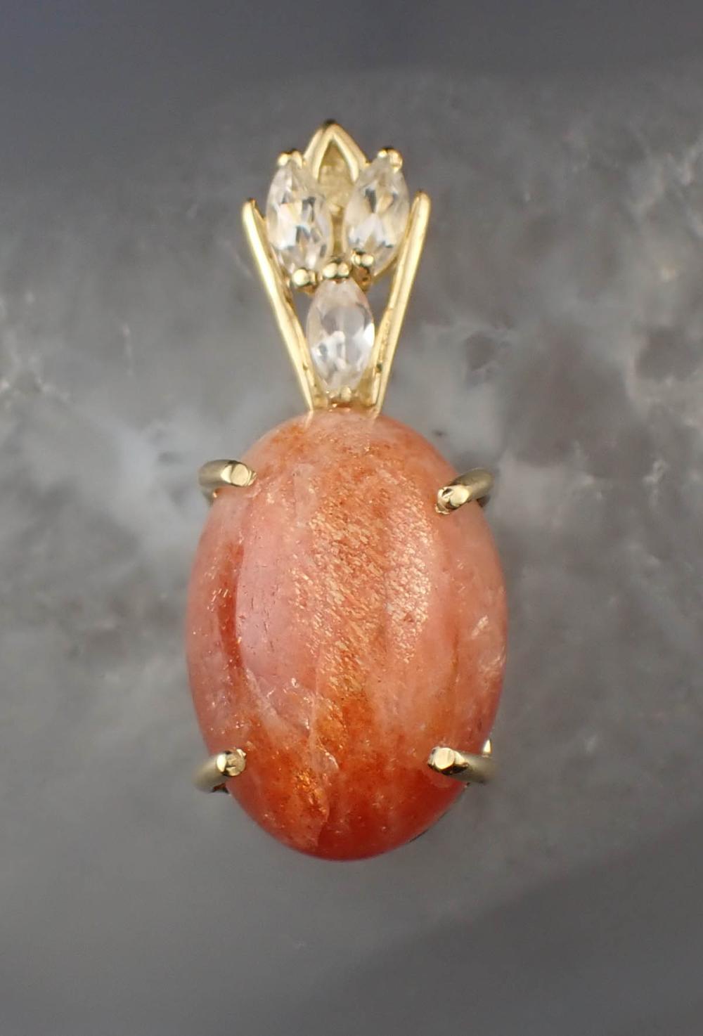 SUNSTONE, WHITE TOPAZ AND YELLOW