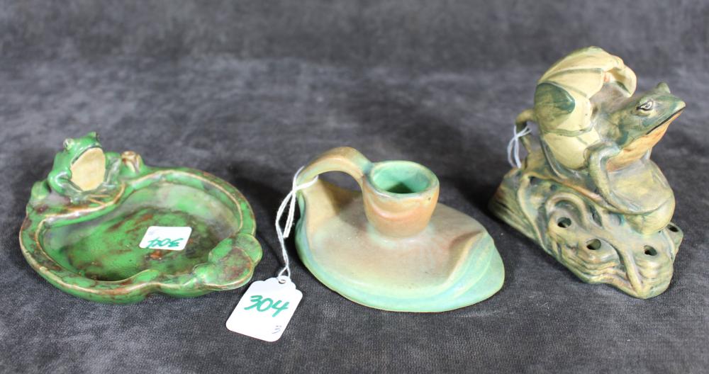 THREE WELLER AMERICAN ART POTTERY 2ed991