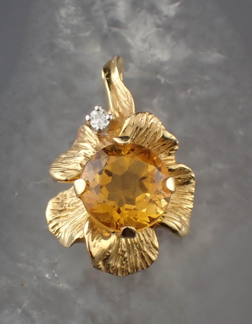 CITRINE DIAMOND AND FOURTEEN KARAT 2ed9d2