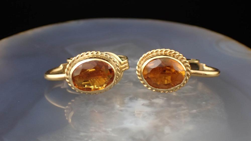 CITRINE AND FOURTEEN KARAT GOLD