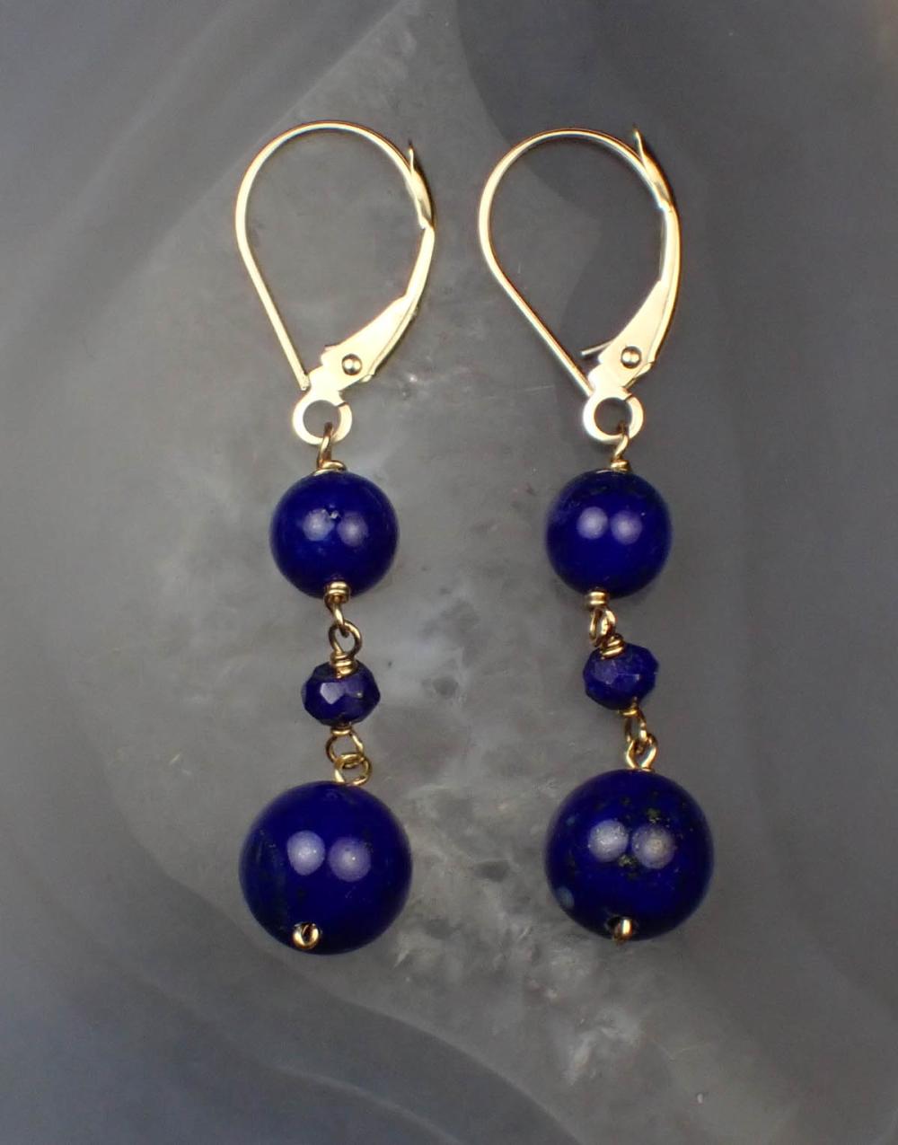 LAPIS LAZULI DANGLE EARRINGSLAPIS 2eda0a