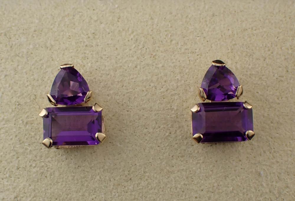 AMETHYST AND FOURTEEN KARAT GOLD