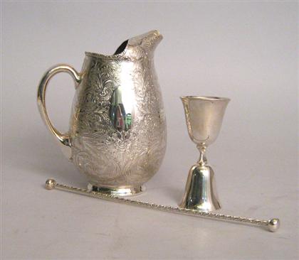 English silver plated pitcher and 4af83