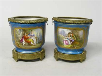 Pair of Sevres style porcelain