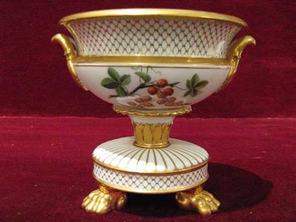 French Porcelain Floral and Gilt
