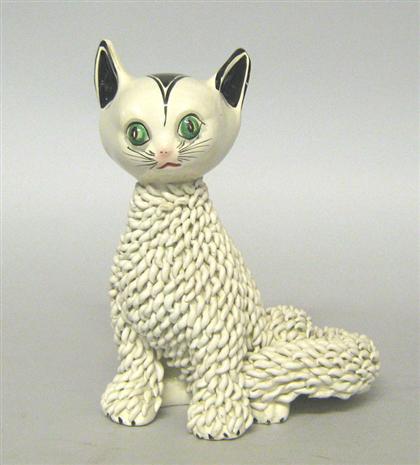 Italian ceramic cat    Seated, with