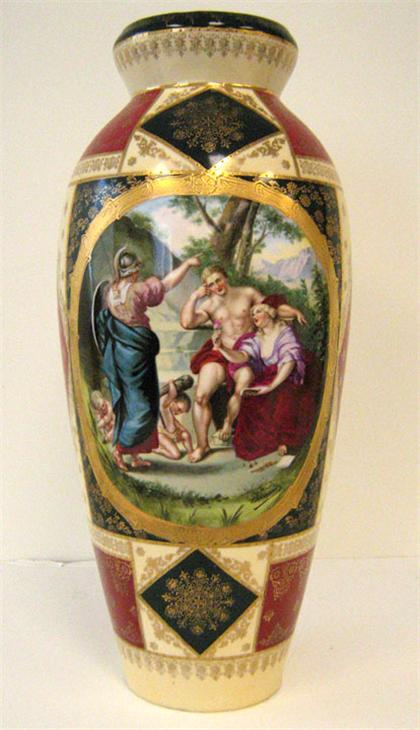 Royal Vienna style porcelain vase