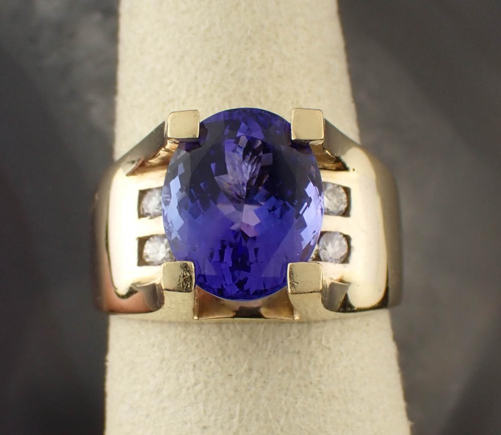 TANZANITE, DIAMOND AND FOURTEEN