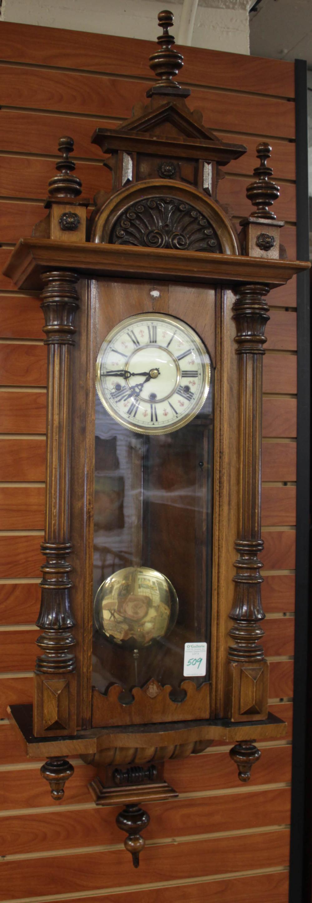 WALNUT CASED WALL CLOCKWALNUT CASED