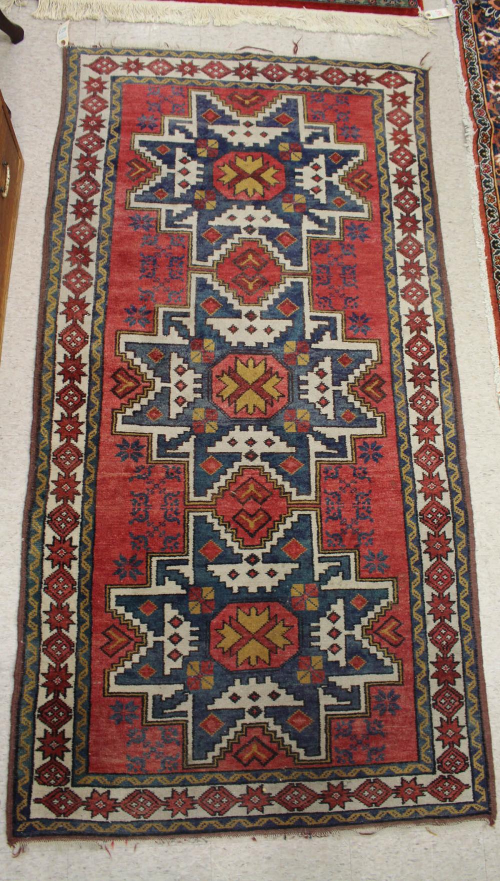 TWO HAND KNOTTED TURKISH AREA RUGSTWO