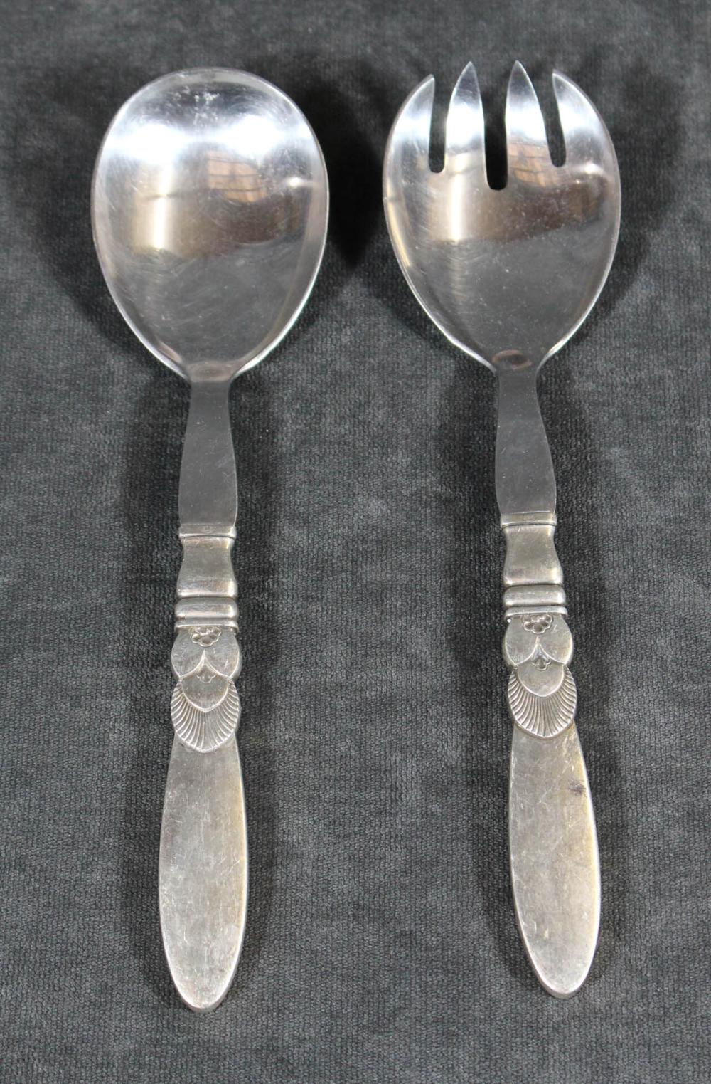 TWO PIECE GEORG JENSEN SALAD SERVING 2edcc3