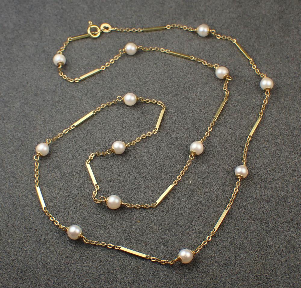 ITALIAN PEARL AND FOURTEEN KARAT