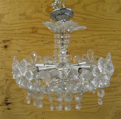 Metal and glass chandelier    20th century