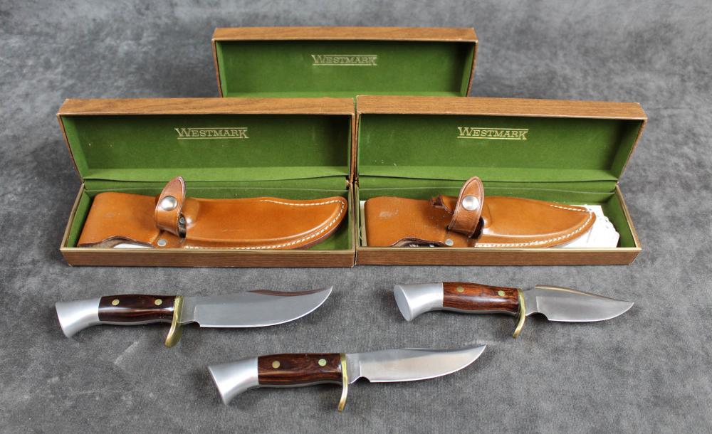 THREE WESTMARK HUNTING KNIVESTHREE