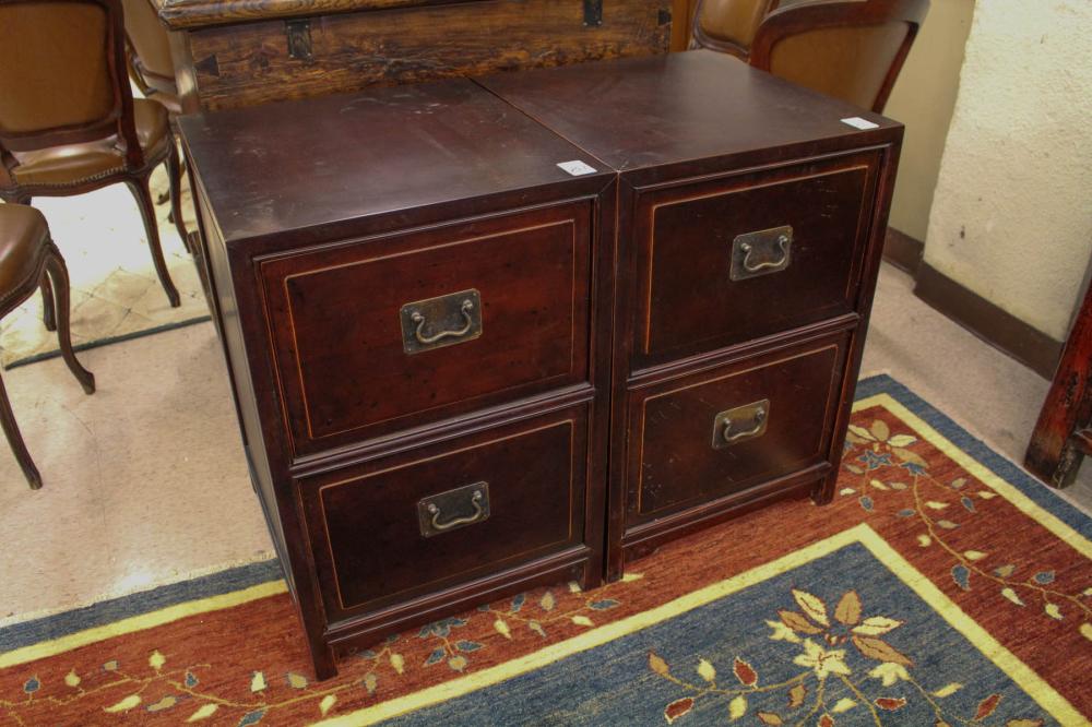 A PAIR OF TWO-DRAWER FILE CABINETSA