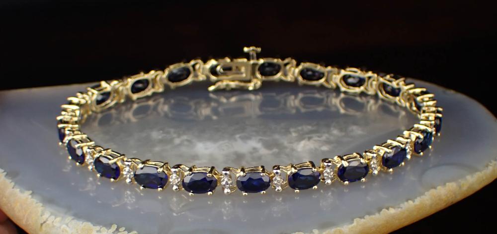 SAPPHIRE AND DIAMOND TENNIS BRACELETSAPPHIRE 2edde4