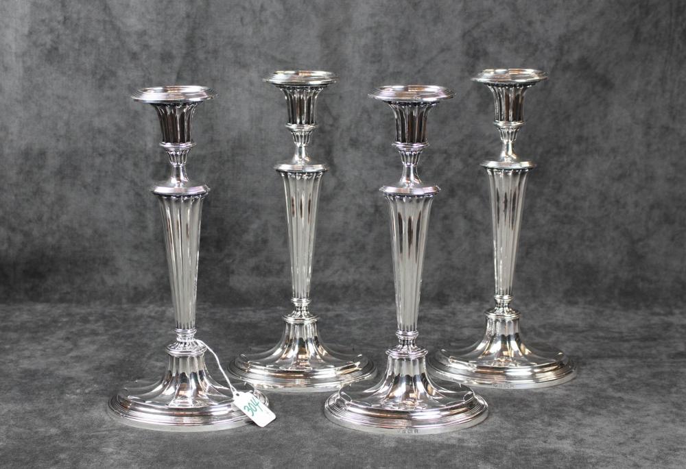 A SET OF FOUR EDWARDIAN SILVER