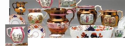 Group of Staffordshire copper and