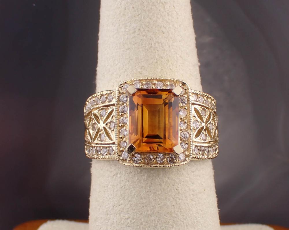 CITRINE AND FOURTEEN KARAT YELLOW