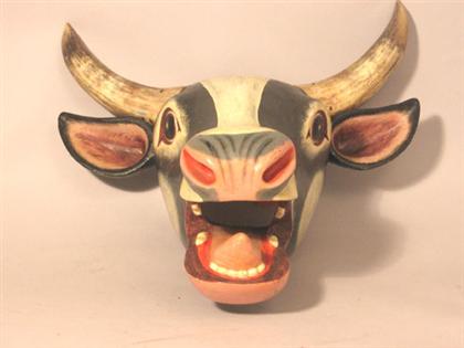 Painted Cows Head Mask With 4afff