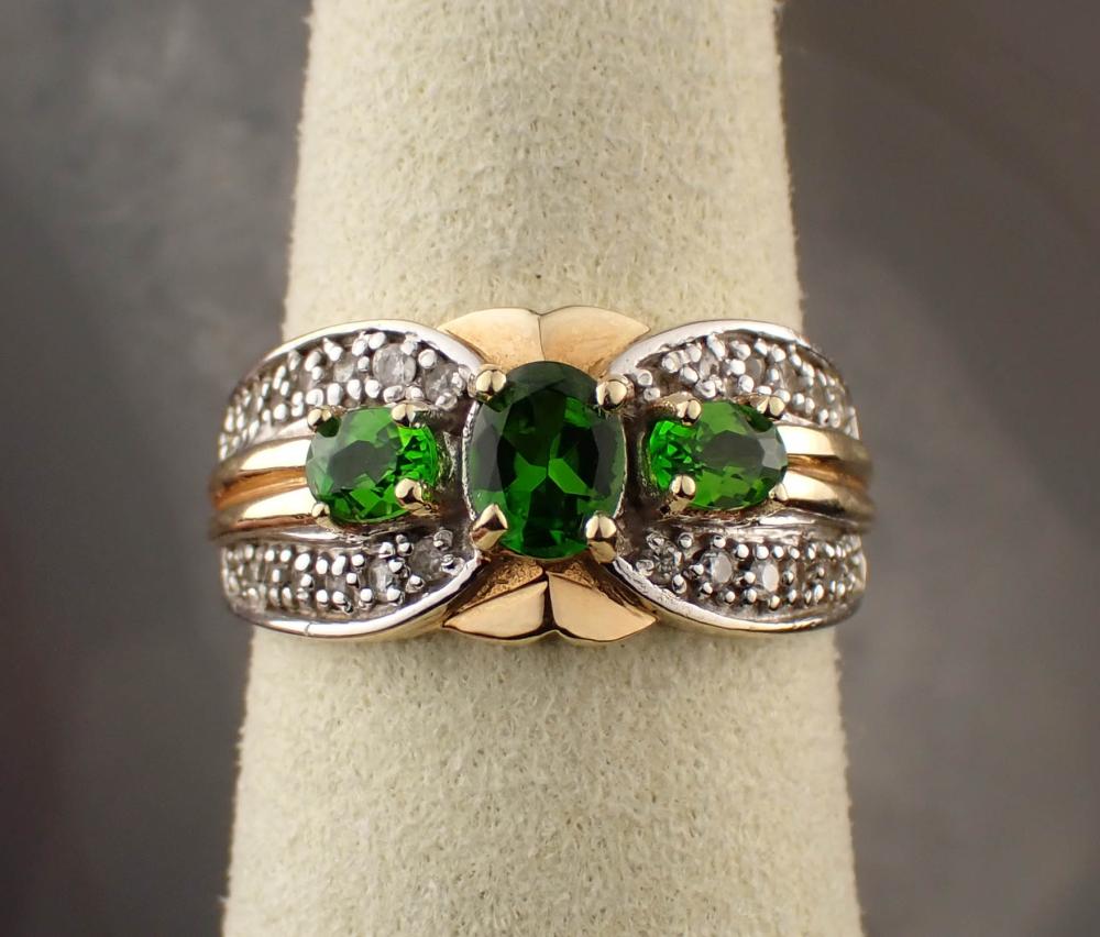 CHROME DIOPSIDE DIAMOND AND GOLD 2ee064