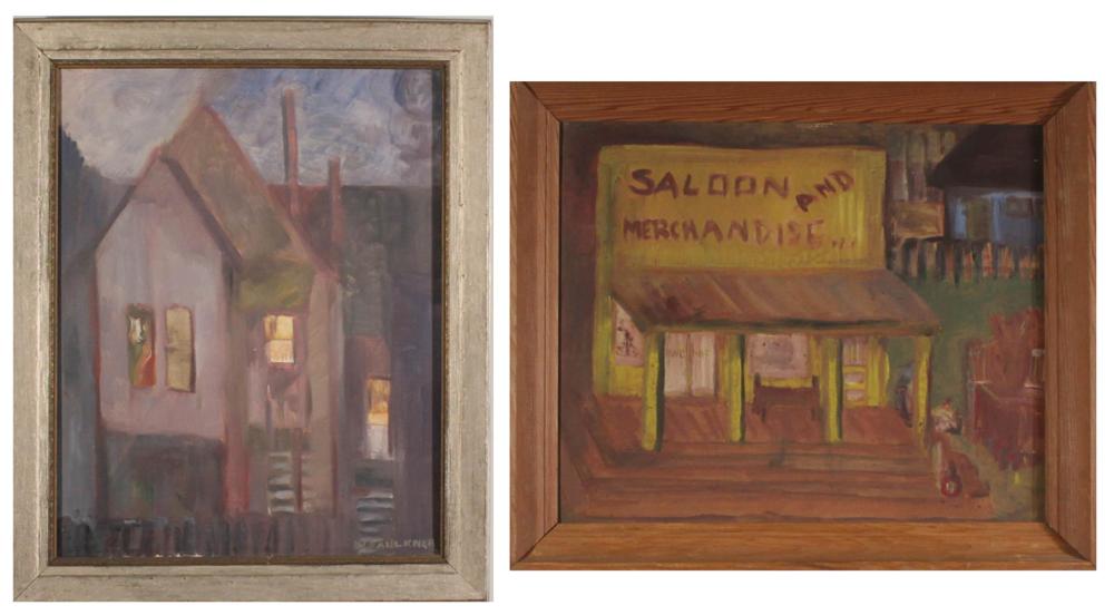 WILLIAM FAULKNER TWO OIL PAINTINGSWILLIAM 2ee094