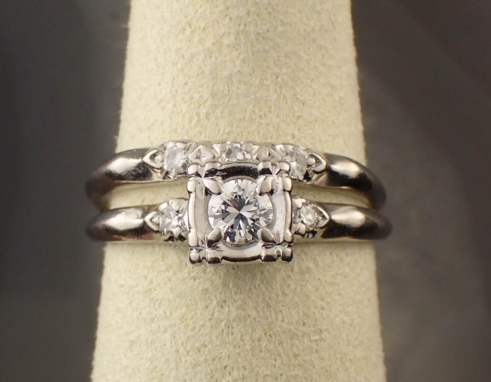 VINTAGE DIAMOND AND PALLADIUM WEDDING