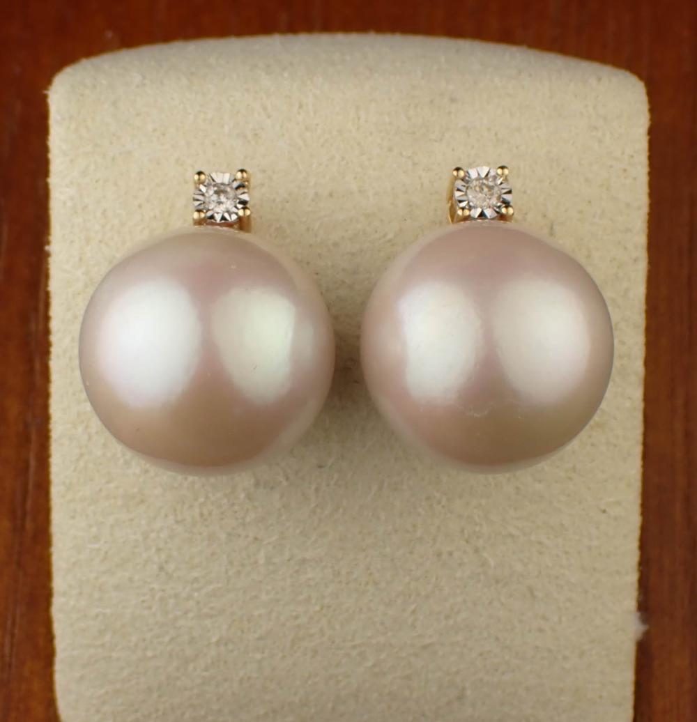 SOUTH SEA PEARL AND DIAMOND EAR 2ee104