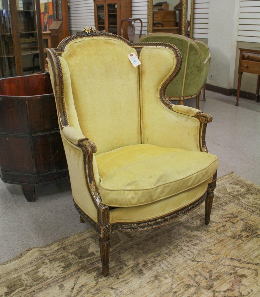 LOUIS XVI STYLE WING BACK ARMCHAIRLOUIS 2ee11a