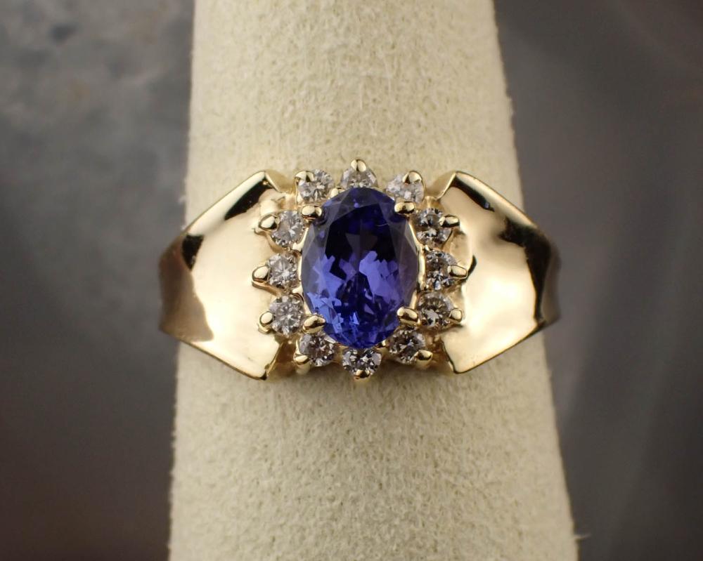 TANZANITE, DIAMOND AND FOURTEEN