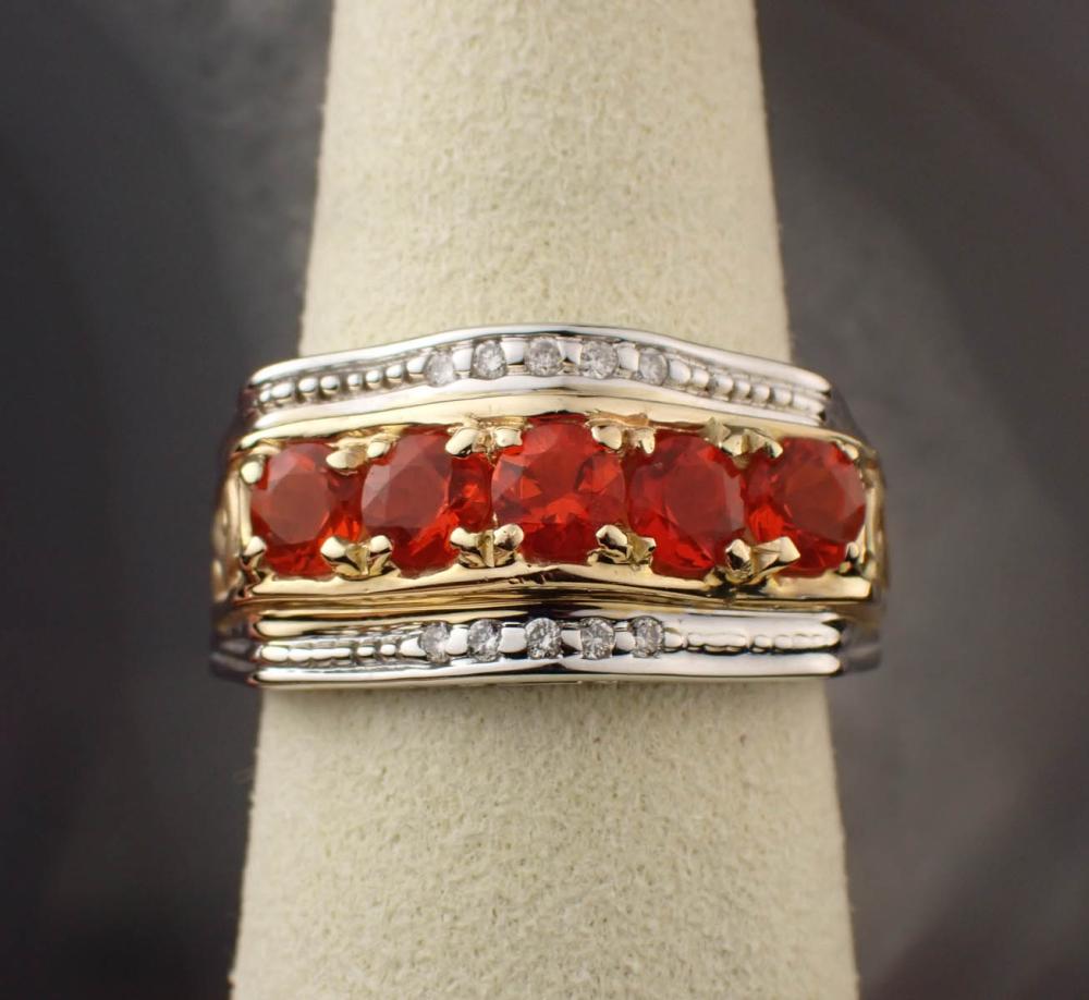 FIRE OPAL DIAMOND AND FOURTEEN 2ee143