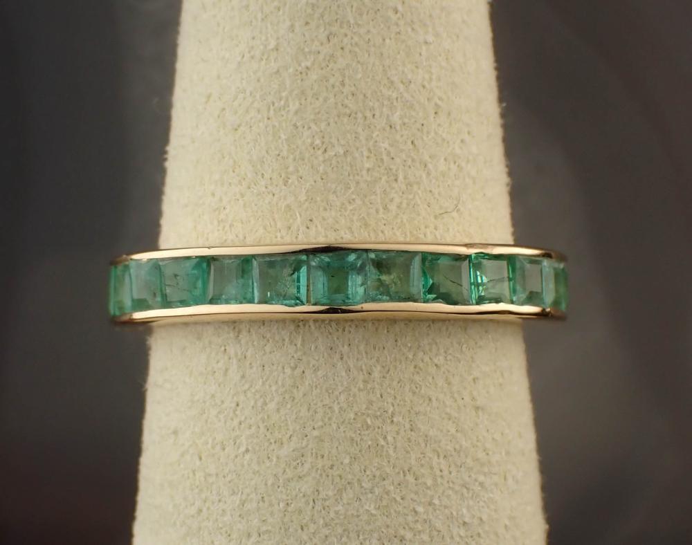 EMERALD AND FOURTEEN KARAT GOLD