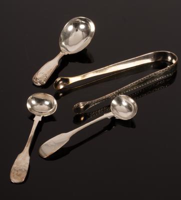 A silver caddy spoon, Edward Edwards,