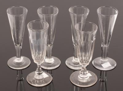 Six ale glasses, comprising two