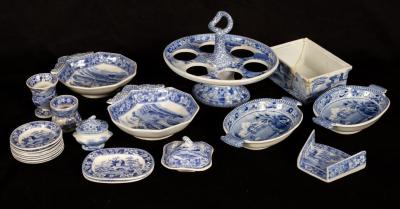 A Spode blue and white Milkmaid