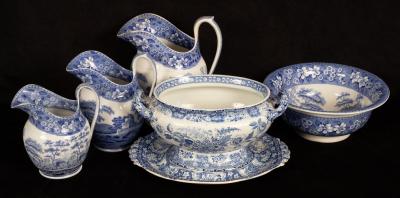 Two Spode Tower pattern jugs and