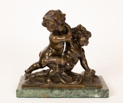 A figure depicting putti, bronze, 23cm