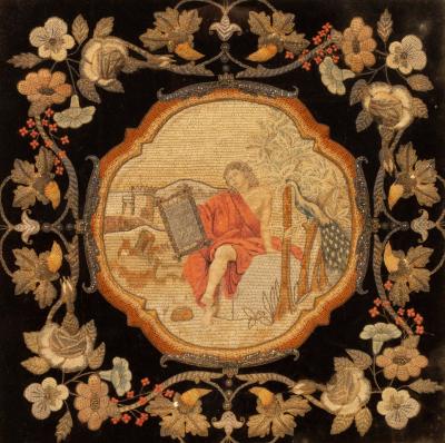 An early Victorian needlework picture,