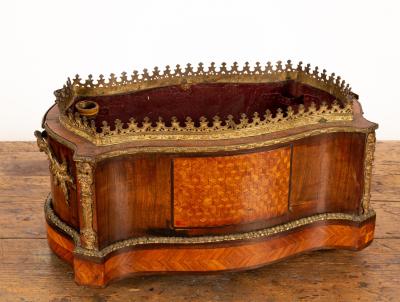 A 19th Century parquetry gilt metal