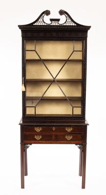 An Edwardian mahogany cabinet with 2ee381
