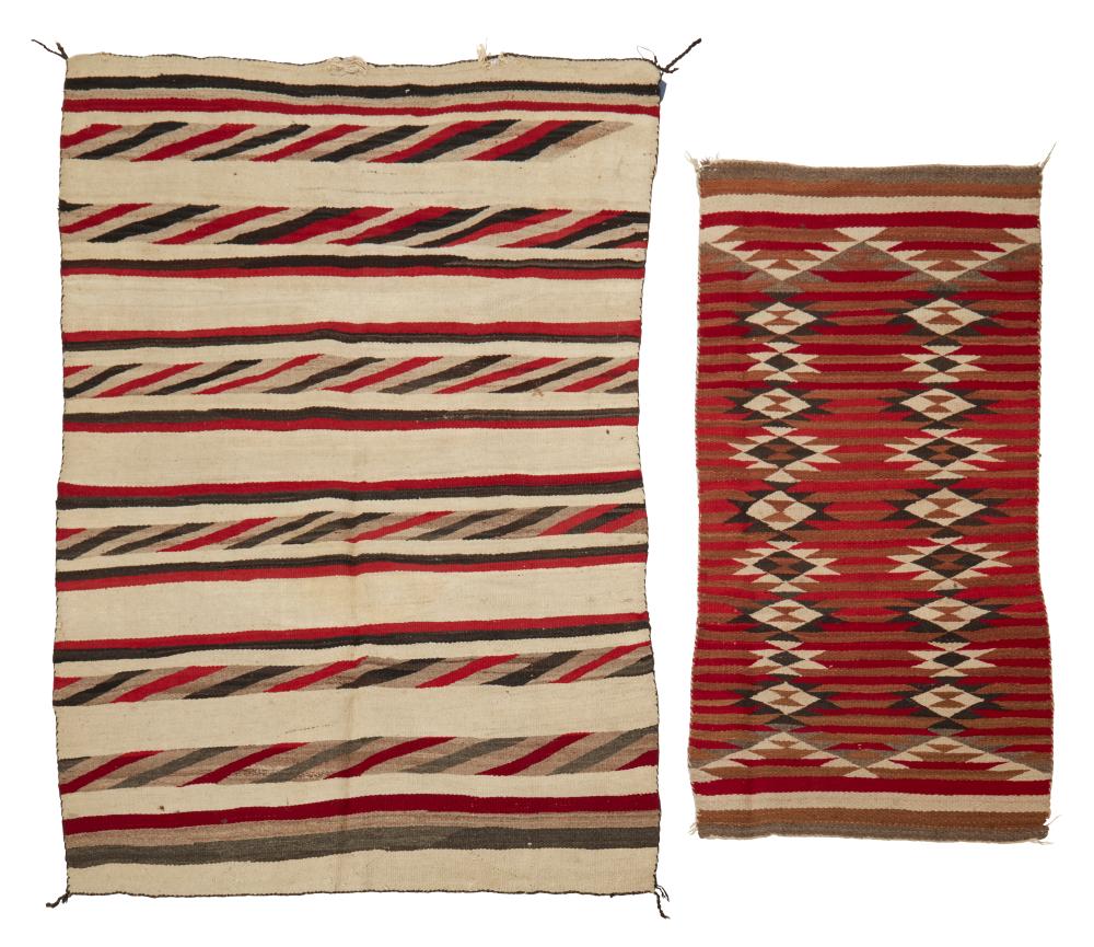 TWO NAVAJO TEXTILESTwo Navajo textiles  2ee3f6