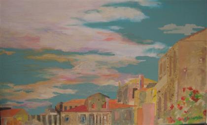 ALEXANDER VENETIAN SUNSET Signed 4b069