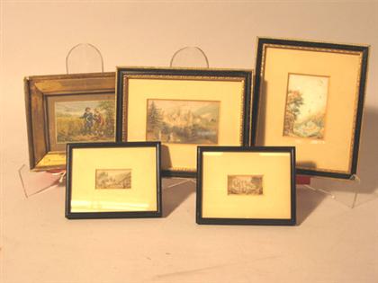 Group of five Baxter prints