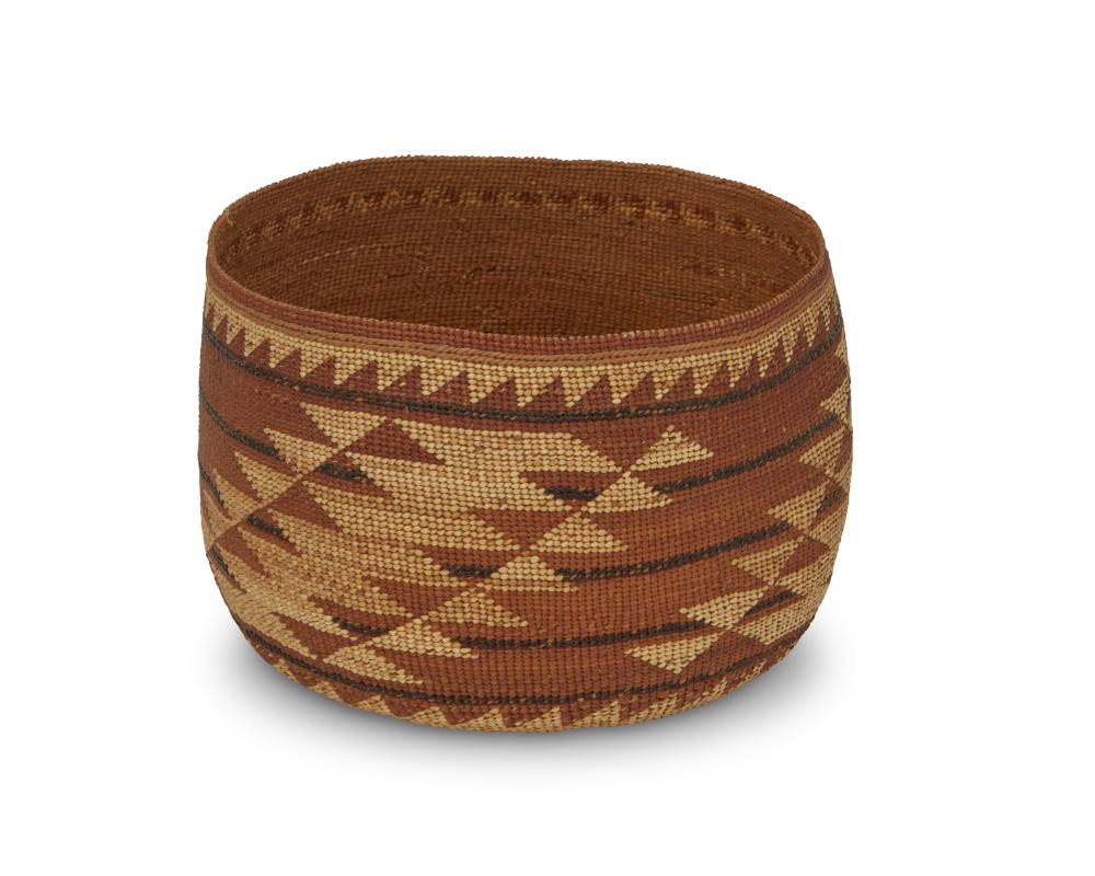 A POLYCHROME HUPA/YUROK/KARUK BASKETA