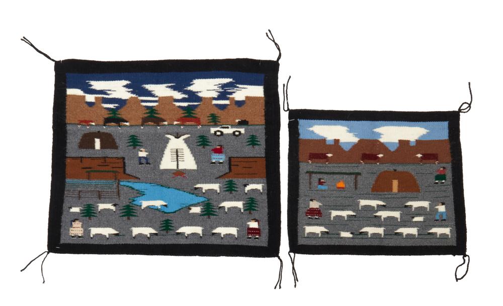 TWO NAVAJO PICTORIAL TEXTILESTwo 2ee495