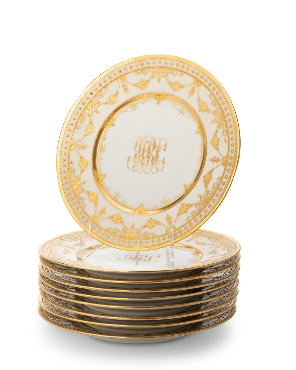 A SET OF ROSENTHAL GILT PORCELAIN DINNER