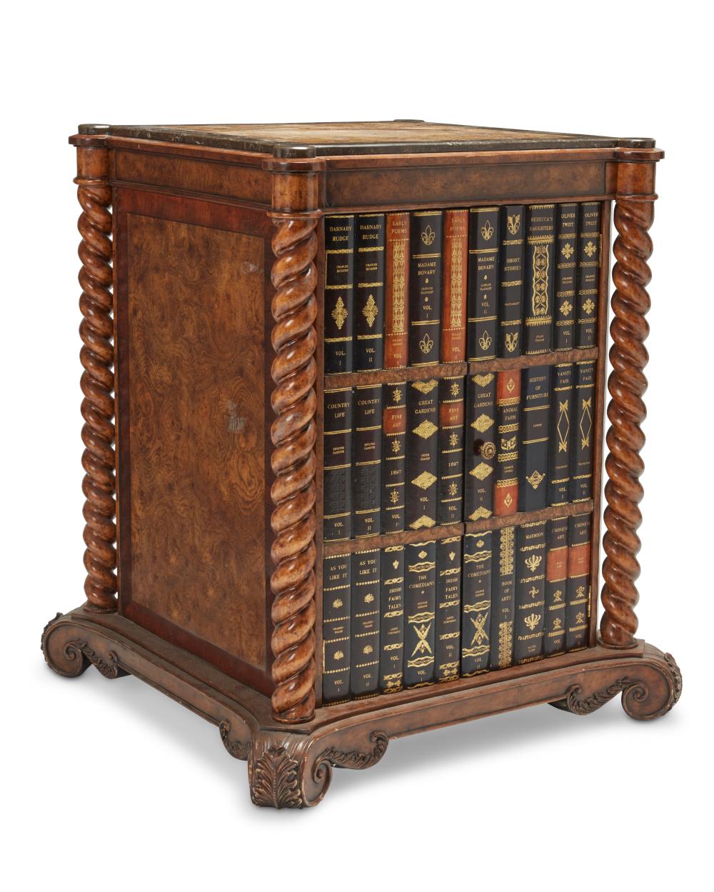 A MAITLAND-SMITH FAUX BOOK WINE CABINETA